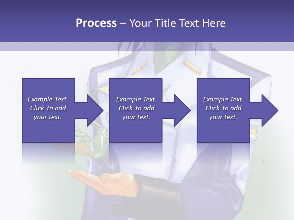 An Anime Character Holding A Plant Powerpoint Template PowerPoint Template