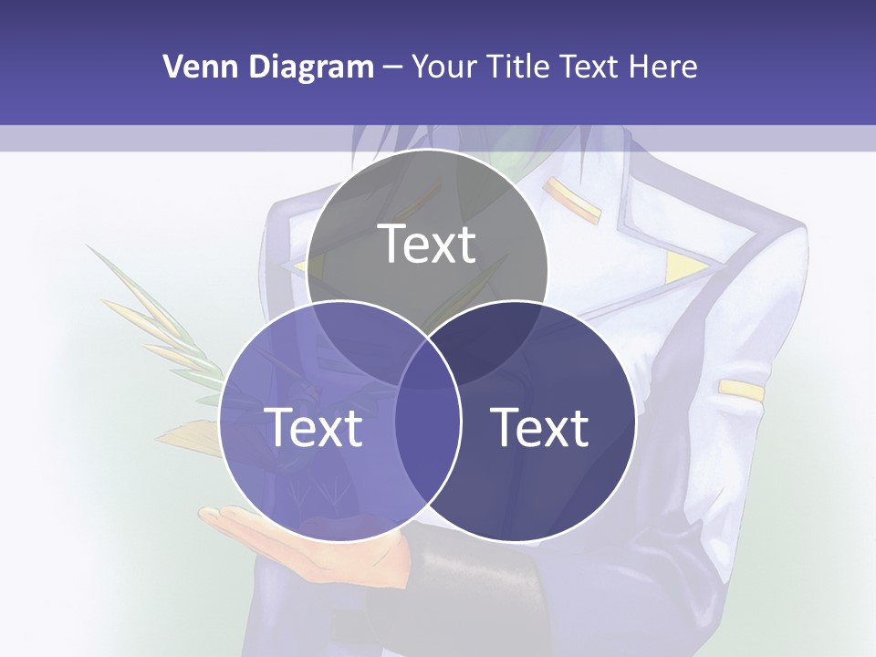 An Anime Character Holding A Plant Powerpoint Template PowerPoint Template