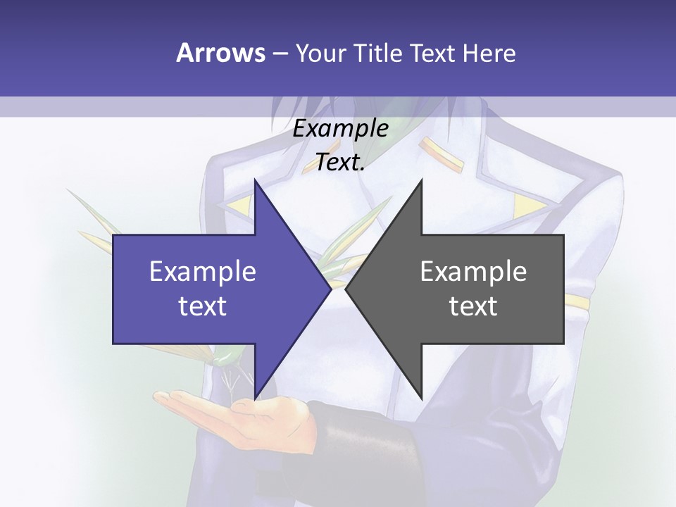 An Anime Character Holding A Plant Powerpoint Template PowerPoint Template