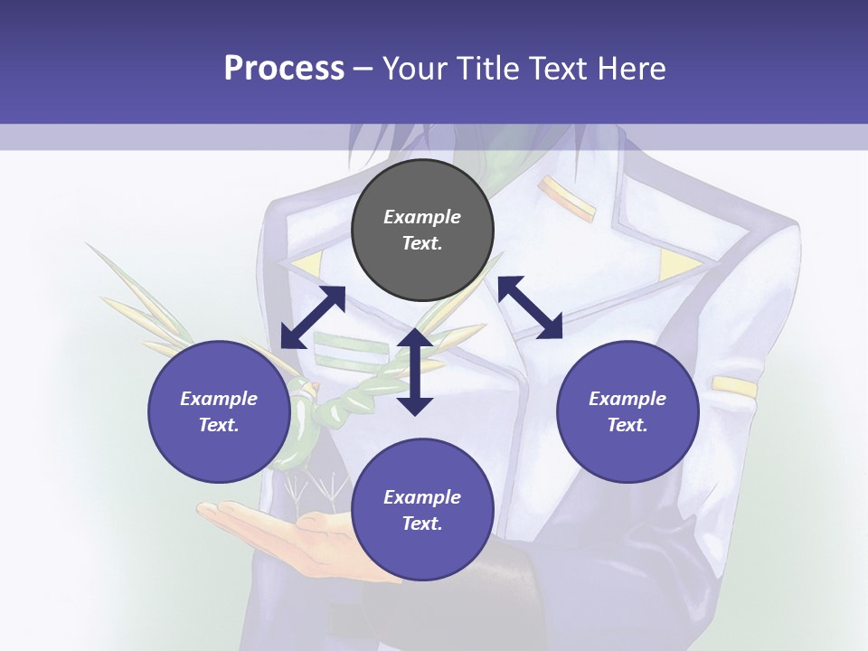 An Anime Character Holding A Plant Powerpoint Template PowerPoint Template
