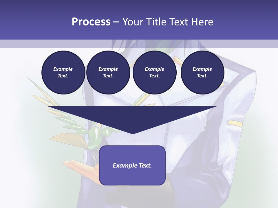 An Anime Character Holding A Plant Powerpoint Template PowerPoint Template