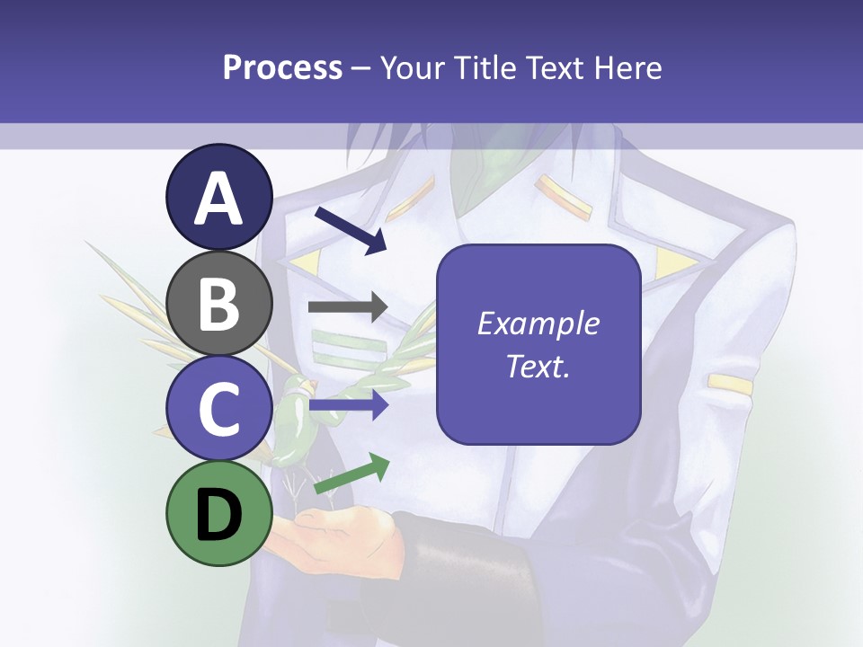An Anime Character Holding A Plant Powerpoint Template PowerPoint Template