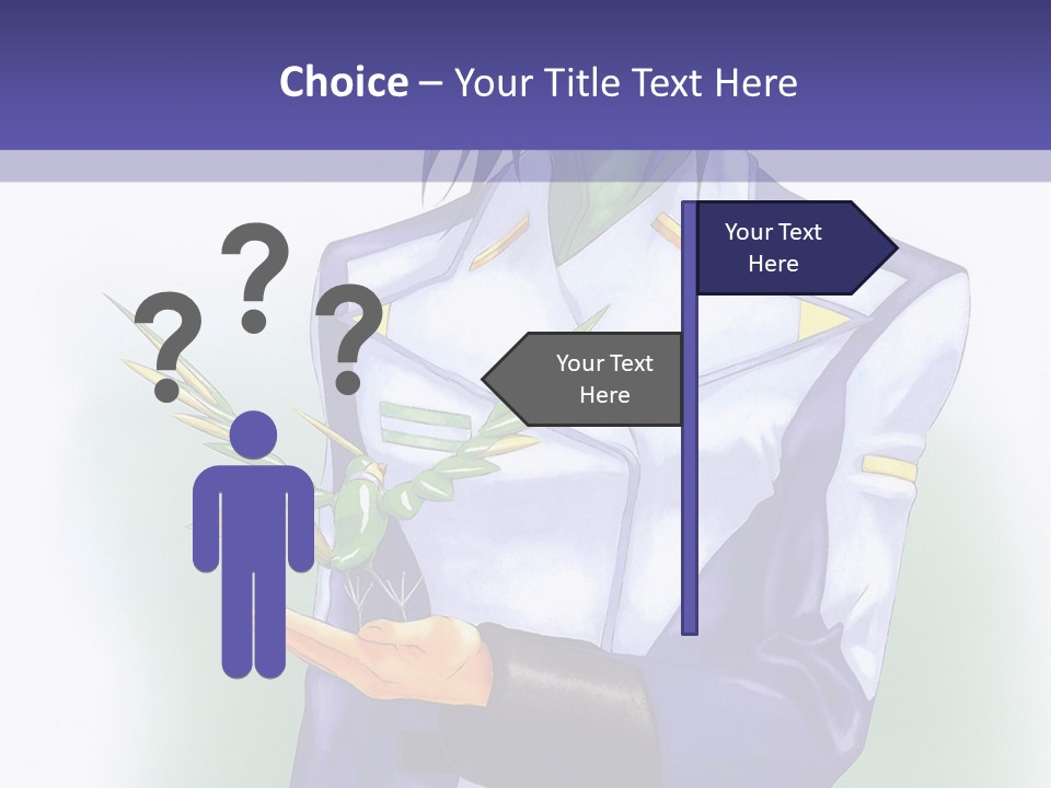 An Anime Character Holding A Plant Powerpoint Template PowerPoint Template