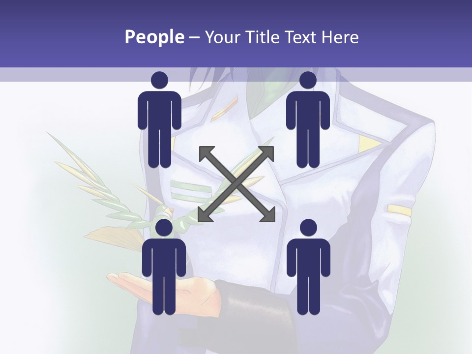 An Anime Character Holding A Plant Powerpoint Template PowerPoint Template