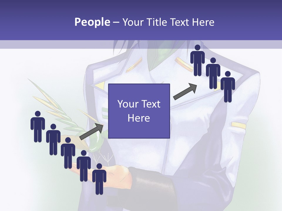 An Anime Character Holding A Plant Powerpoint Template PowerPoint Template