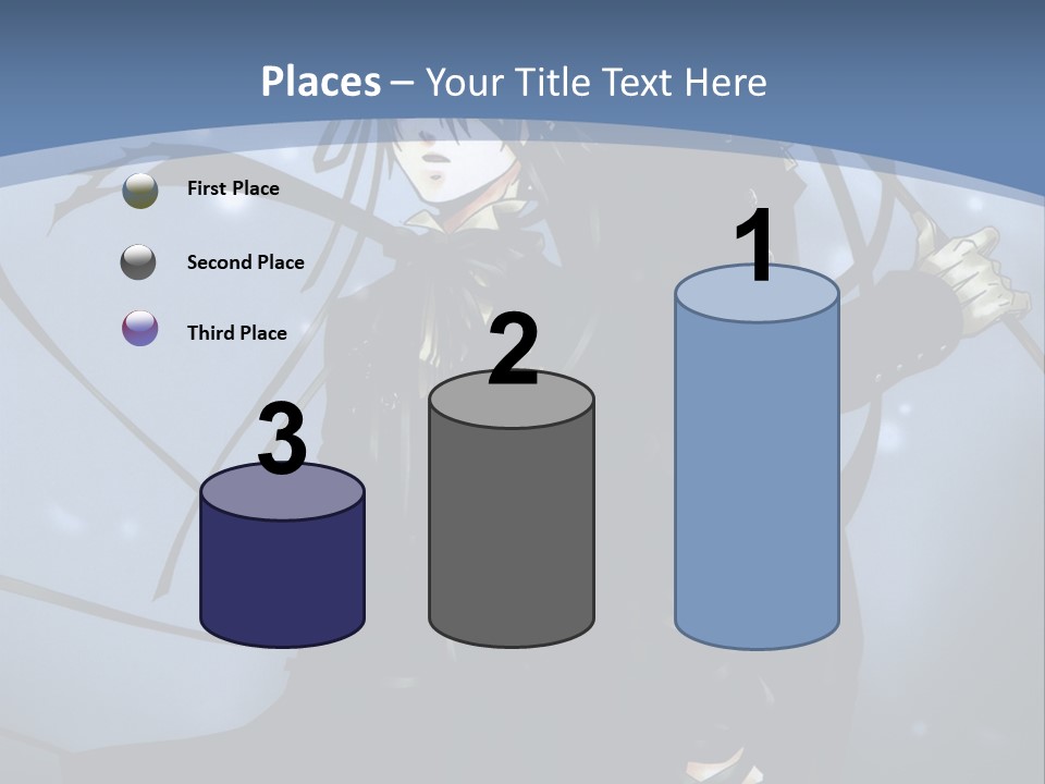 A Couple Of Anime Characters Standing Next To Each Other PowerPoint Template