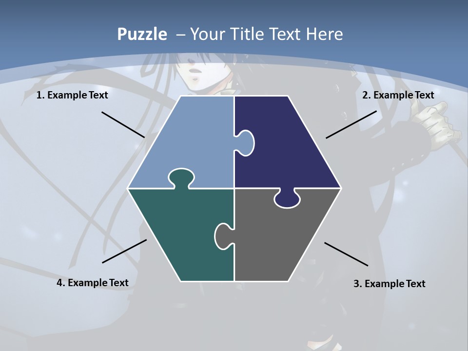 A Couple Of Anime Characters Standing Next To Each Other PowerPoint Template