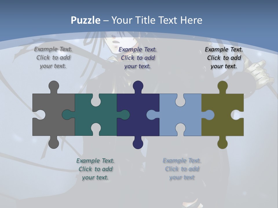 A Couple Of Anime Characters Standing Next To Each Other PowerPoint Template