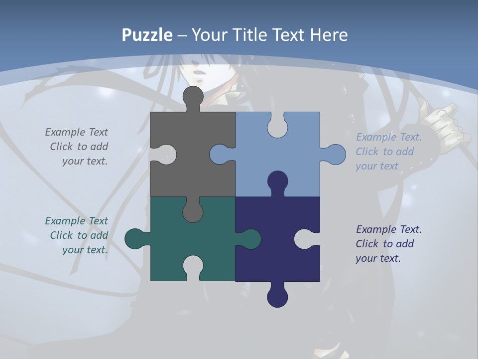 A Couple Of Anime Characters Standing Next To Each Other PowerPoint Template