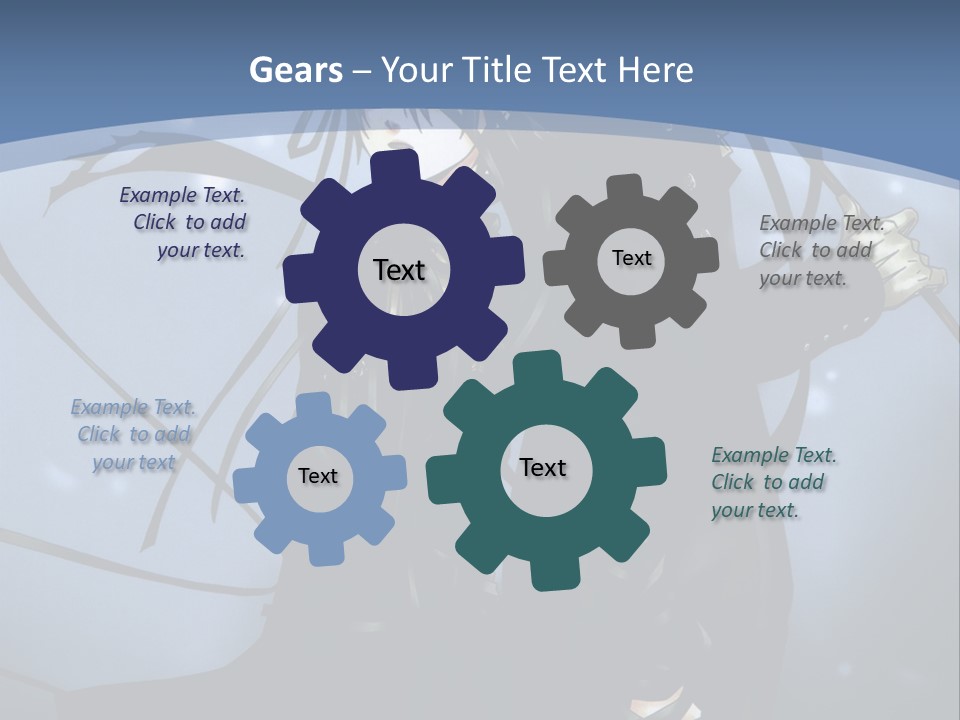 A Couple Of Anime Characters Standing Next To Each Other PowerPoint Template