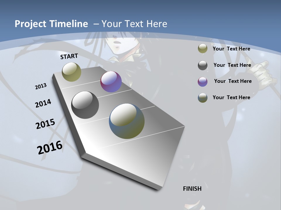 A Couple Of Anime Characters Standing Next To Each Other PowerPoint Template