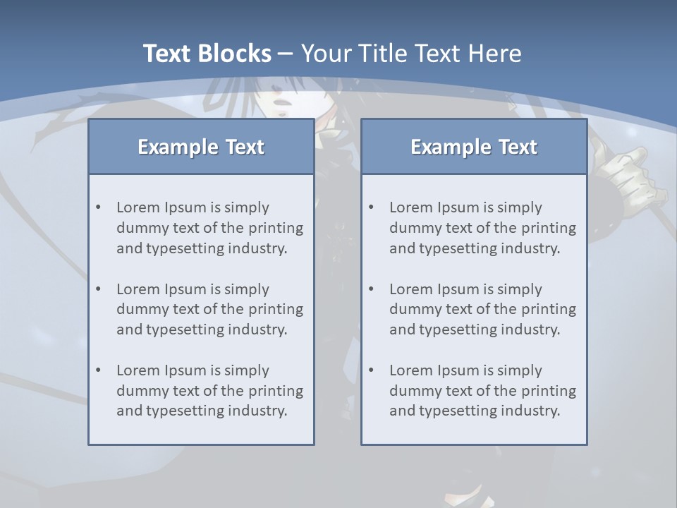 A Couple Of Anime Characters Standing Next To Each Other PowerPoint Template