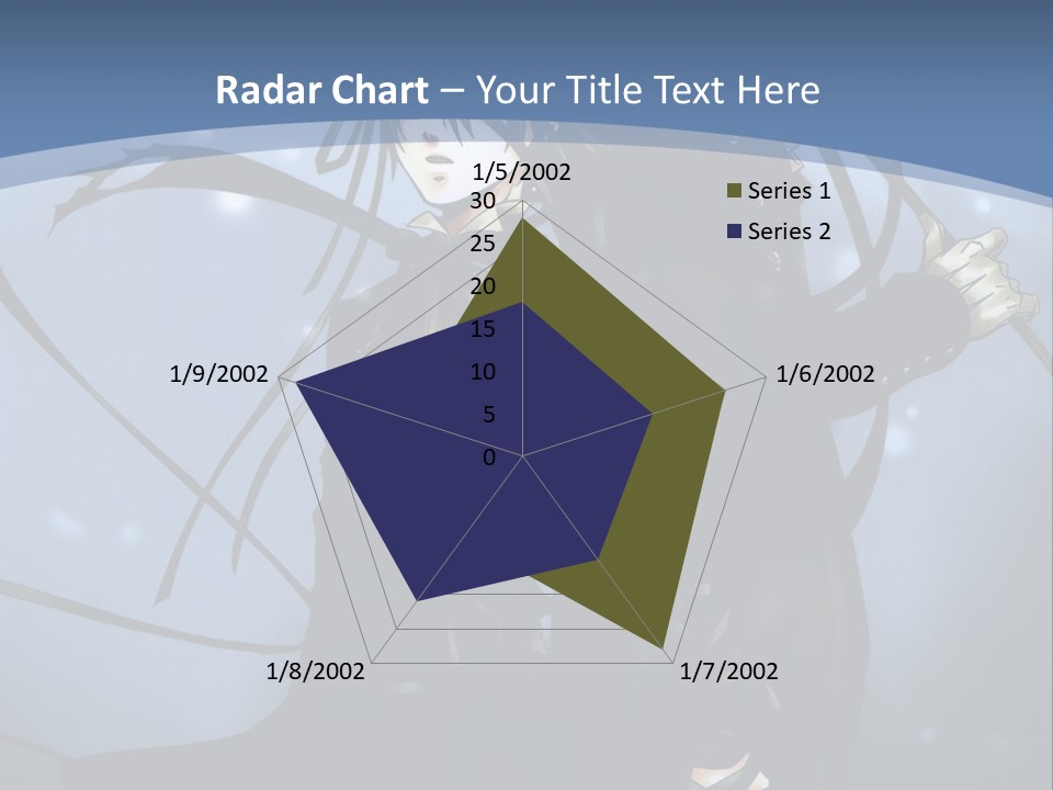 A Couple Of Anime Characters Standing Next To Each Other PowerPoint Template