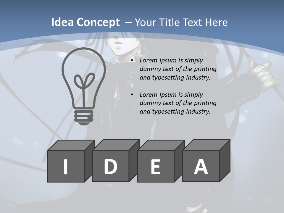A Couple Of Anime Characters Standing Next To Each Other PowerPoint Template