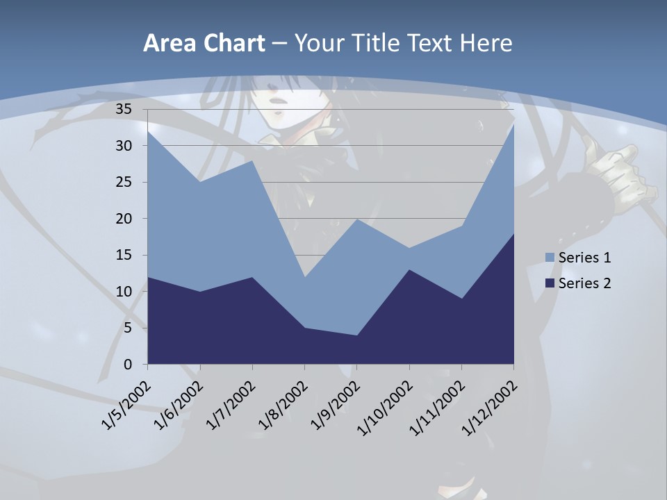 A Couple Of Anime Characters Standing Next To Each Other PowerPoint Template