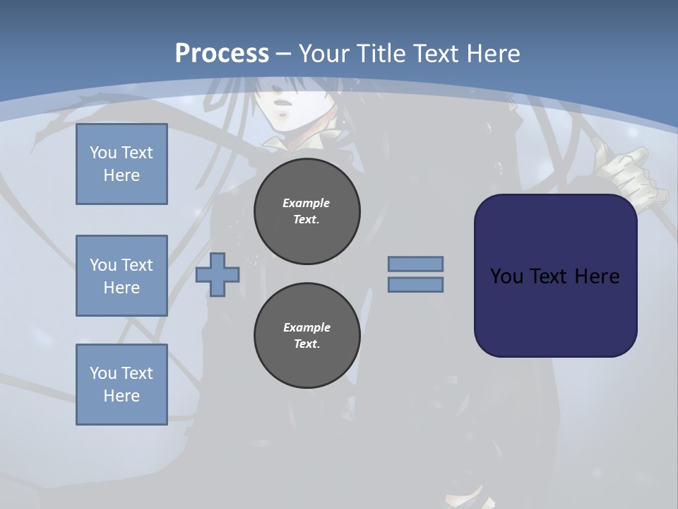 A Couple Of Anime Characters Standing Next To Each Other PowerPoint Template