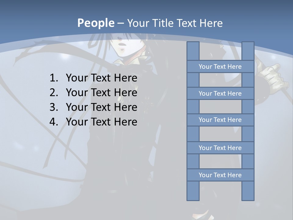 A Couple Of Anime Characters Standing Next To Each Other PowerPoint Template