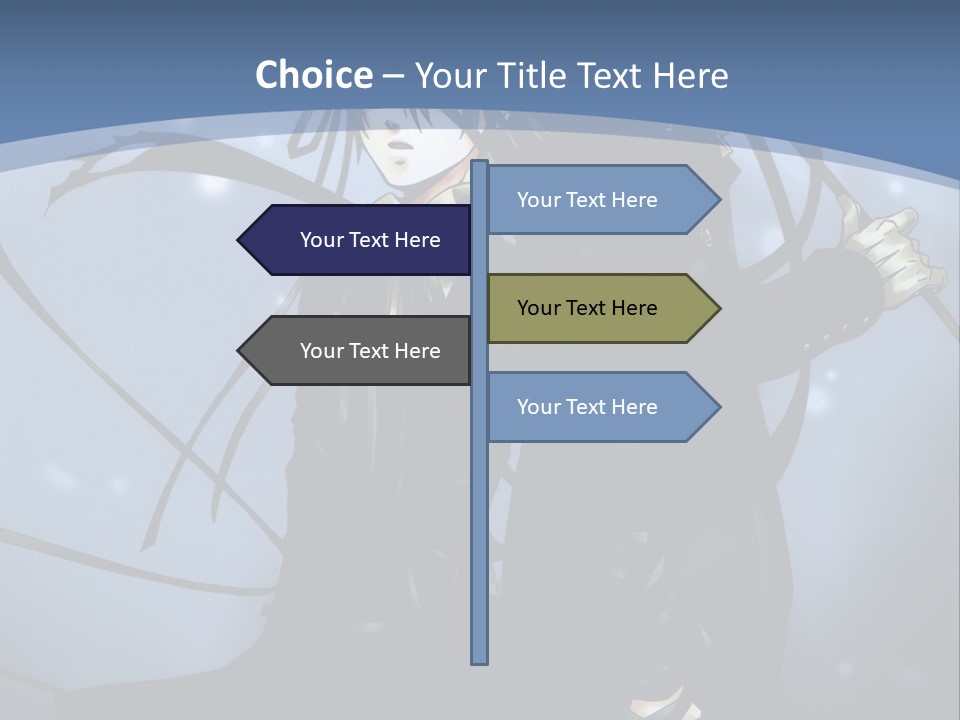 A Couple Of Anime Characters Standing Next To Each Other PowerPoint Template