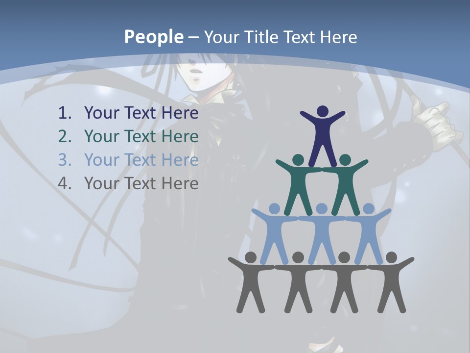 A Couple Of Anime Characters Standing Next To Each Other PowerPoint Template