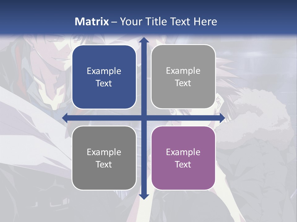 A Couple Of Anime Characters Standing Next To Each Other PowerPoint Template