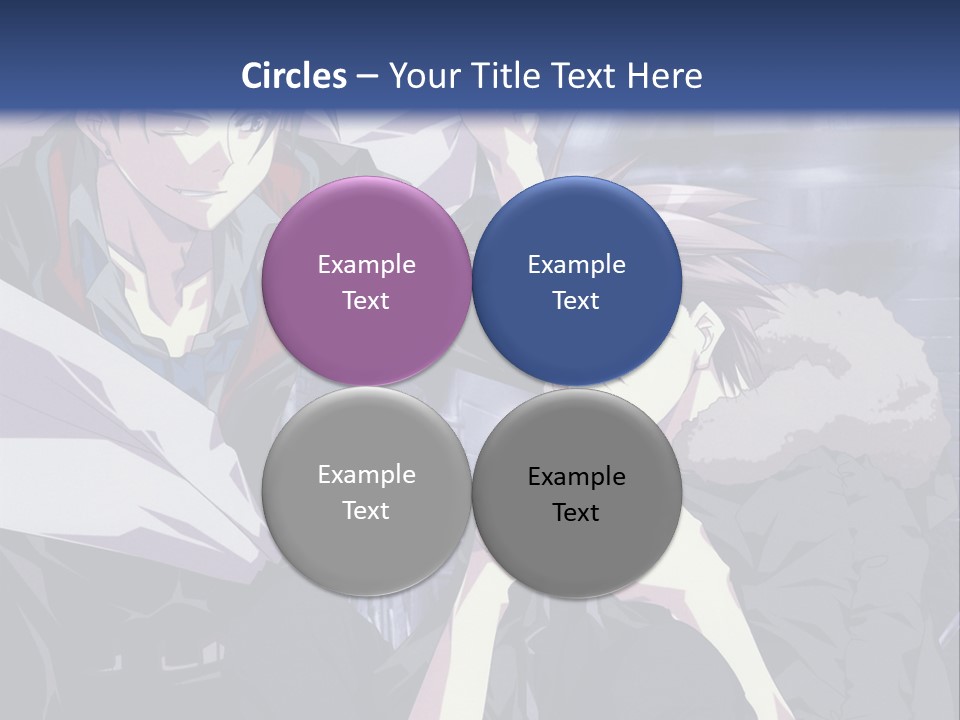 A Couple Of Anime Characters Standing Next To Each Other PowerPoint Template