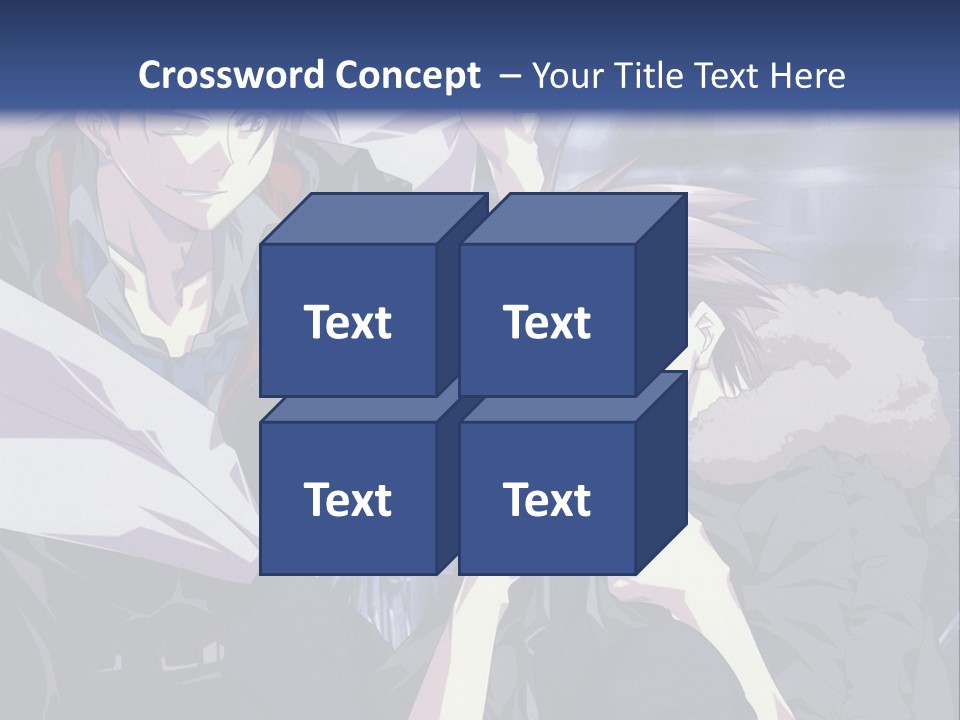 A Couple Of Anime Characters Standing Next To Each Other PowerPoint Template
