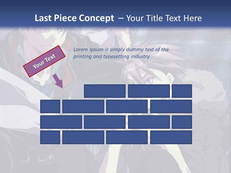 A Couple Of Anime Characters Standing Next To Each Other PowerPoint Template