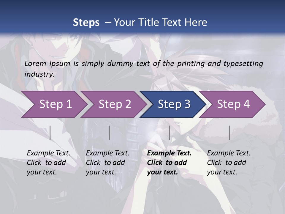 A Couple Of Anime Characters Standing Next To Each Other PowerPoint Template