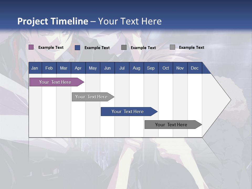 A Couple Of Anime Characters Standing Next To Each Other PowerPoint Template