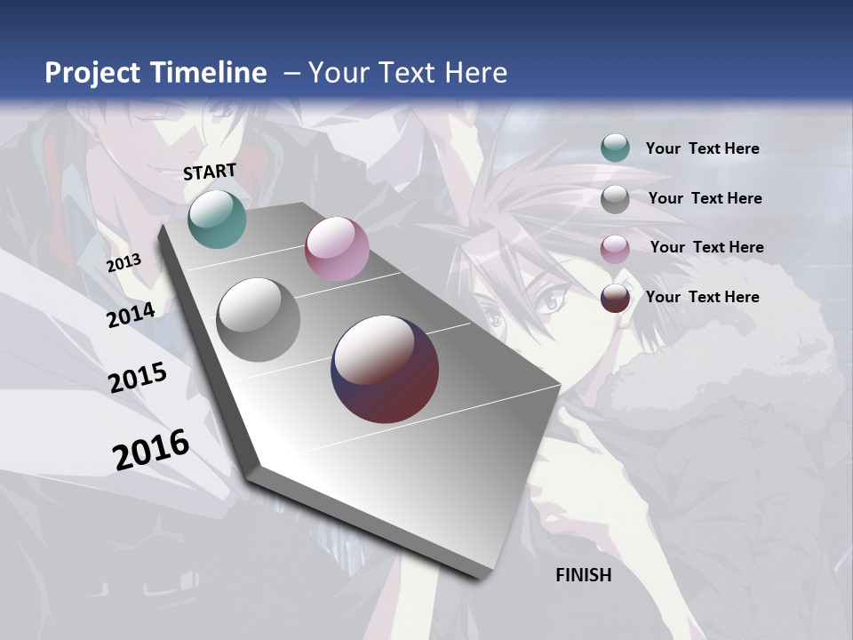A Couple Of Anime Characters Standing Next To Each Other PowerPoint Template