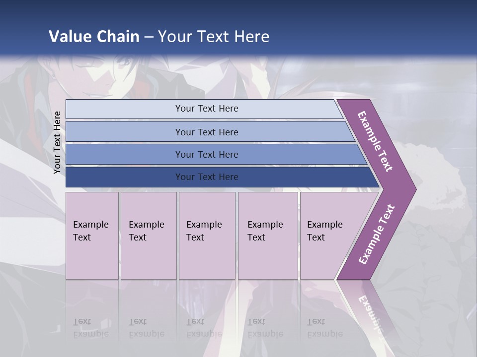 A Couple Of Anime Characters Standing Next To Each Other PowerPoint Template