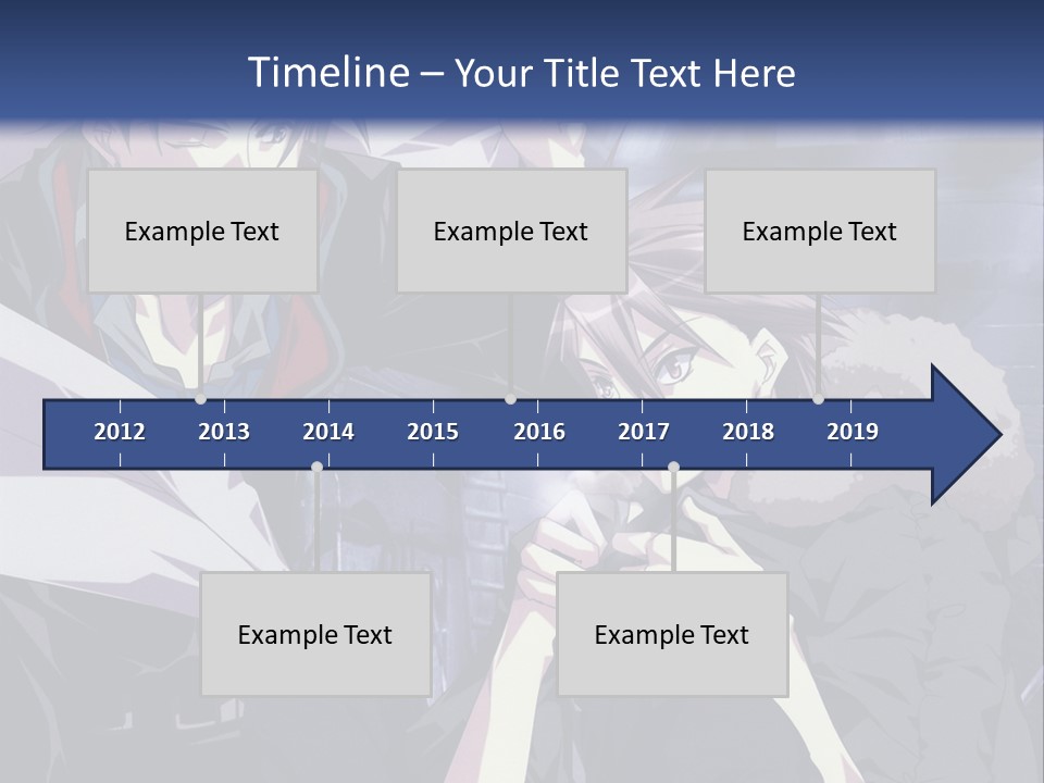 A Couple Of Anime Characters Standing Next To Each Other PowerPoint Template