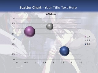 A Couple Of Anime Characters Standing Next To Each Other PowerPoint Template