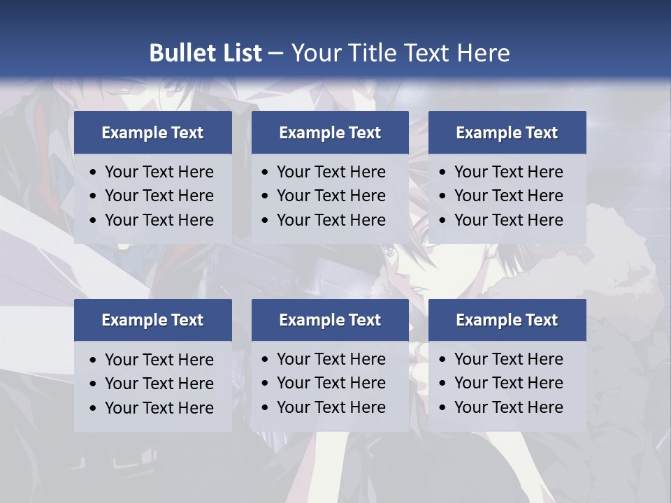 A Couple Of Anime Characters Standing Next To Each Other PowerPoint Template
