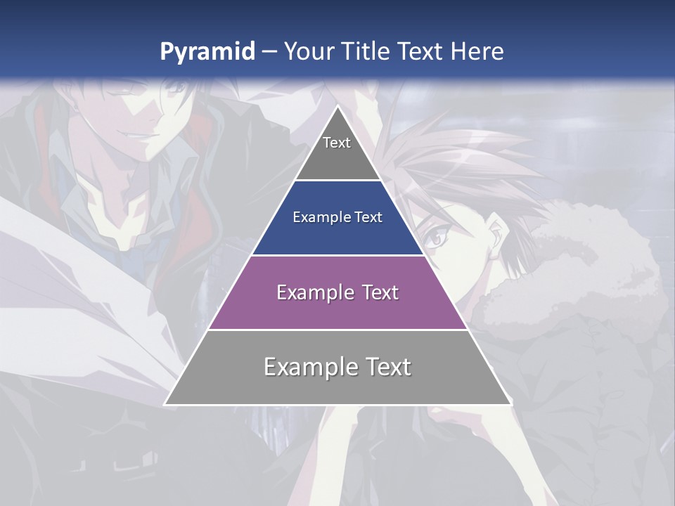 A Couple Of Anime Characters Standing Next To Each Other PowerPoint Template