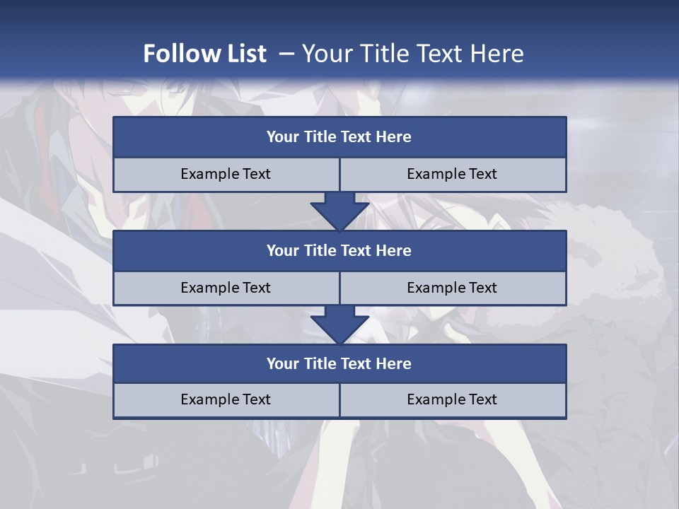 A Couple Of Anime Characters Standing Next To Each Other PowerPoint Template
