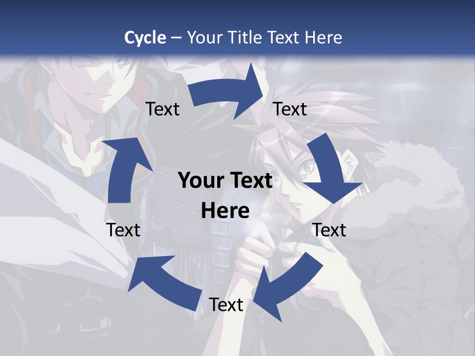 A Couple Of Anime Characters Standing Next To Each Other PowerPoint Template
