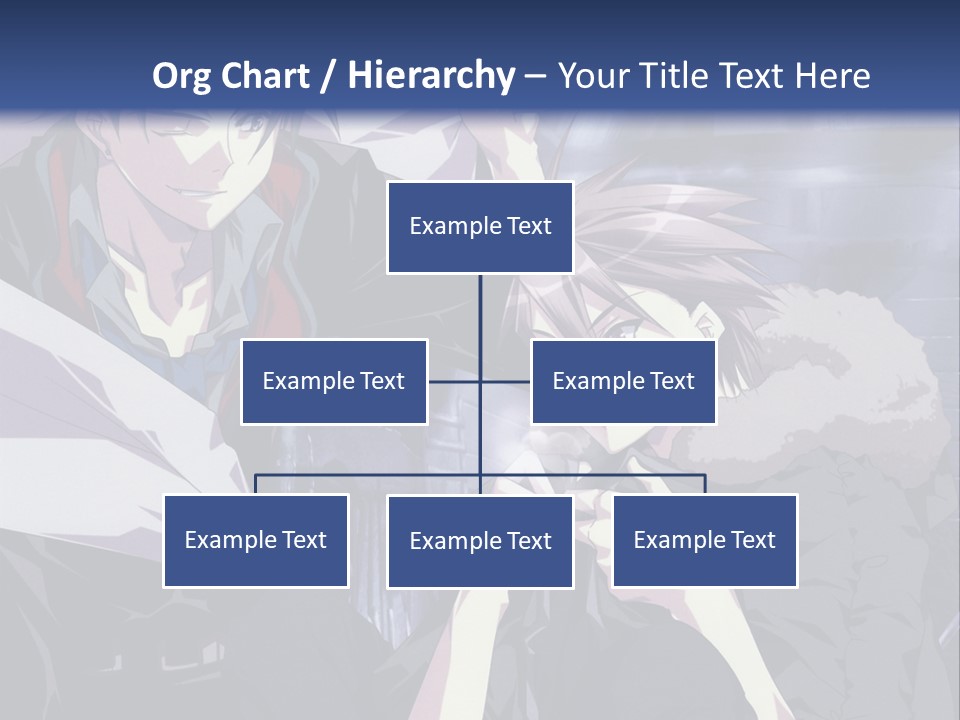 A Couple Of Anime Characters Standing Next To Each Other PowerPoint Template