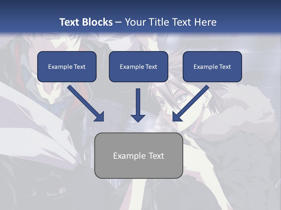 A Couple Of Anime Characters Standing Next To Each Other PowerPoint Template
