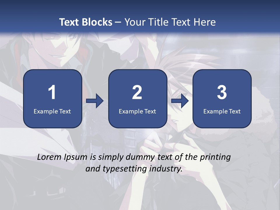 A Couple Of Anime Characters Standing Next To Each Other PowerPoint Template