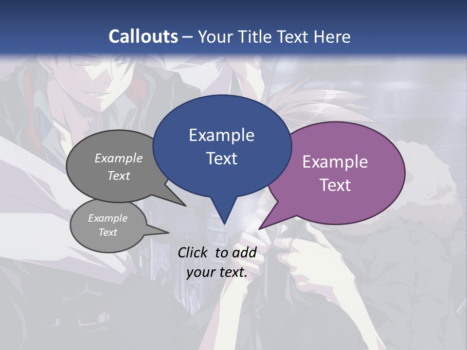A Couple Of Anime Characters Standing Next To Each Other PowerPoint Template