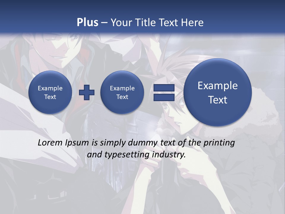 A Couple Of Anime Characters Standing Next To Each Other PowerPoint Template