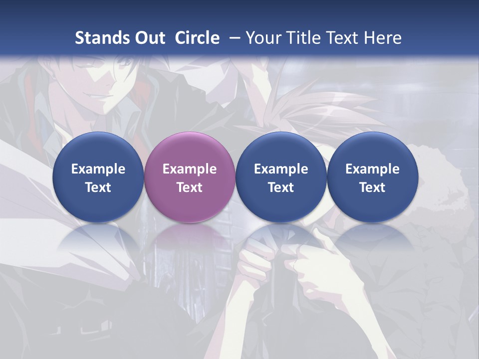 A Couple Of Anime Characters Standing Next To Each Other PowerPoint Template