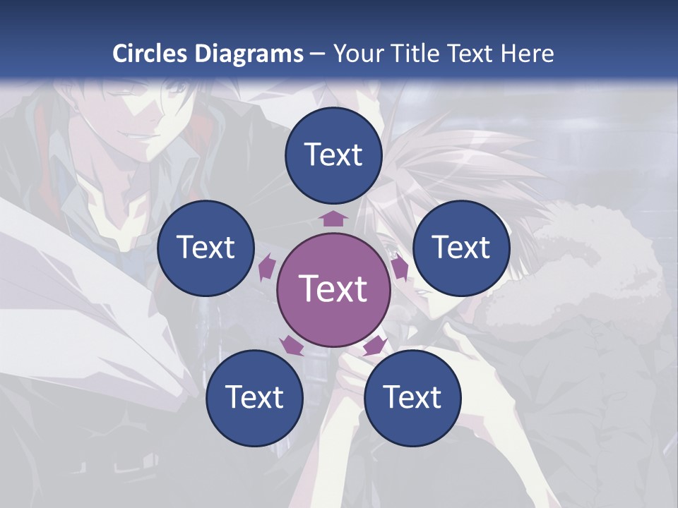 A Couple Of Anime Characters Standing Next To Each Other PowerPoint Template