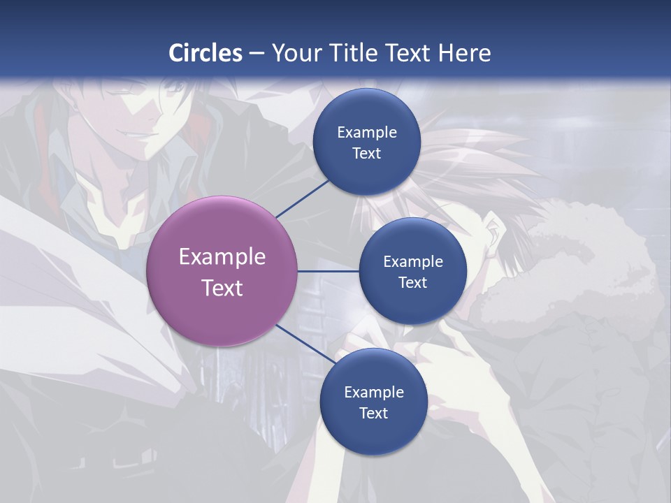 A Couple Of Anime Characters Standing Next To Each Other PowerPoint Template