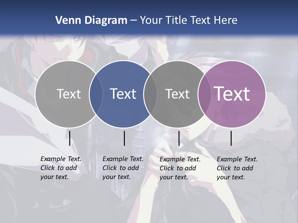 A Couple Of Anime Characters Standing Next To Each Other PowerPoint Template