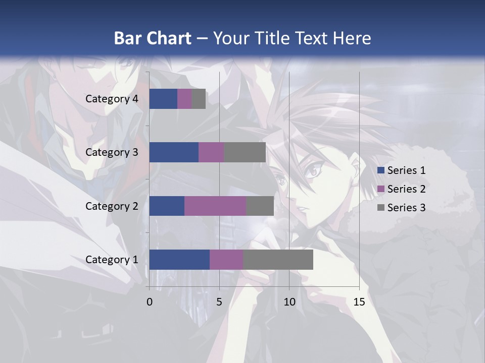 A Couple Of Anime Characters Standing Next To Each Other PowerPoint Template