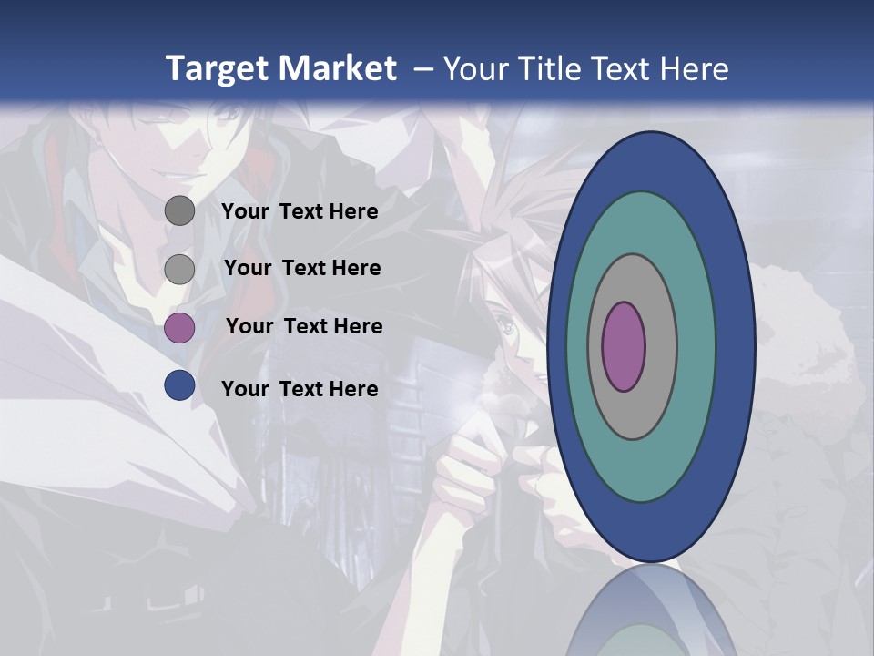 A Couple Of Anime Characters Standing Next To Each Other PowerPoint Template