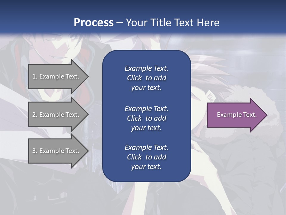 A Couple Of Anime Characters Standing Next To Each Other PowerPoint Template