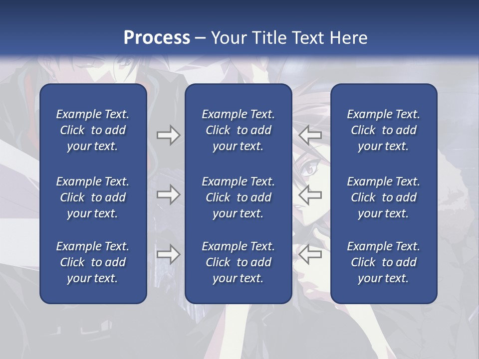 A Couple Of Anime Characters Standing Next To Each Other PowerPoint Template